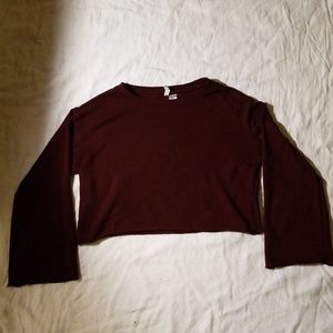 H&M Long sleeve crop top
